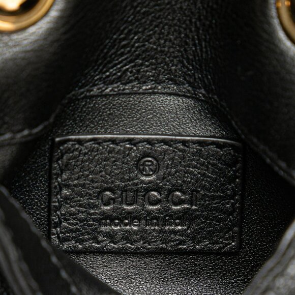 GUCCI Black Leather Shoulder Bag - Picture 8 of 10